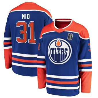 Men's Eddie Mio Edmonton Oilers Alternate 2024 Stanley Cup Final Jersey - Royal Breakaway