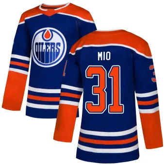 Men's Eddie Mio Edmonton Oilers Alternate Jersey - Royal Authentic