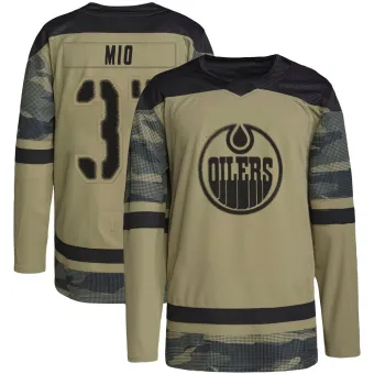 Men's Eddie Mio Edmonton Oilers Military Appreciation Practice Jersey - Camo Authentic