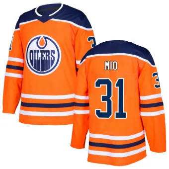 Men's Eddie Mio Edmonton Oilers r Home Jersey - Orange Authentic