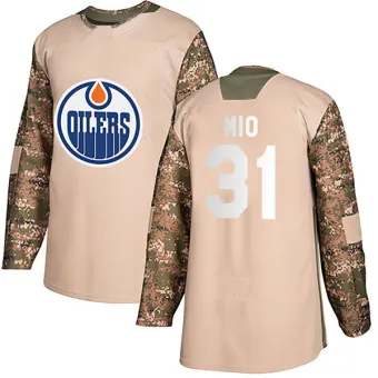 Men's Eddie Mio Edmonton Oilers Veterans Day Practice Jersey - Camo Authentic