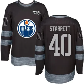 Men's Shane Starrett Edmonton Oilers 1917-2017 100th Anniversary Jersey - Black Authentic