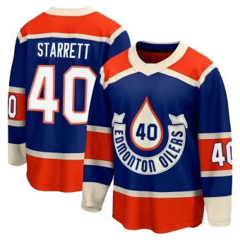 Men's Shane Starrett Edmonton Oilers 2023 Heritage Classic Premier Jersey - Royal Breakaway