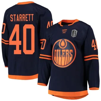 Men's Shane Starrett Edmonton Oilers Alternate Primegreen Pro 2024 Stanley Cup Final Jersey - Navy Authentic