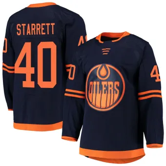 Men's Shane Starrett Edmonton Oilers Alternate Primegreen Pro Jersey - Navy Authentic