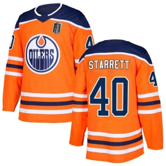 Men's Shane Starrett Edmonton Oilers r Home 2024 Stanley Cup Final Jersey - Orange Authentic