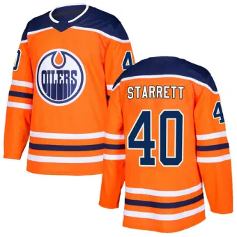 Men's Shane Starrett Edmonton Oilers r Home Jersey - Orange Authentic