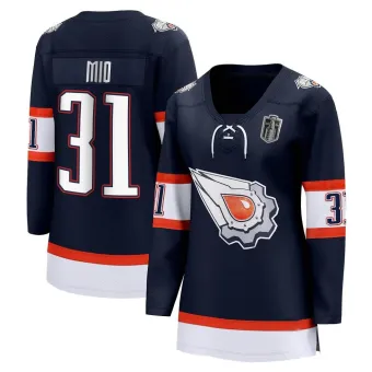 Women's Eddie Mio Edmonton Oilers Special Edition 2.0 2024 Stanley Cup Final Jersey - Navy Breakaway