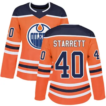 Women's Shane Starrett Edmonton Oilers r Home Jersey - Orange Authentic