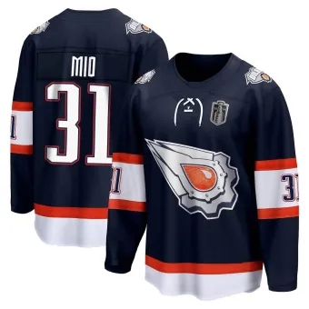 Youth Eddie Mio Edmonton Oilers Special Edition 2.0 2024 Stanley Cup Final Jersey - Navy Breakaway