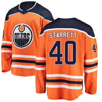 Youth Shane Starrett Edmonton Oilers Authentic r Home Jersey - Orange Breakaway