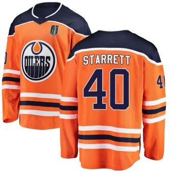 Youth Shane Starrett Edmonton Oilers Home 2024 Stanley Cup Final Jersey - Orange Breakaway